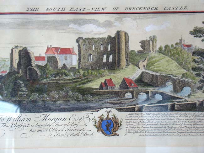 An attracrive set of four 18th century hand colored steel engravings of Castles by Samuel and Nathaniel Buck published in 1741.